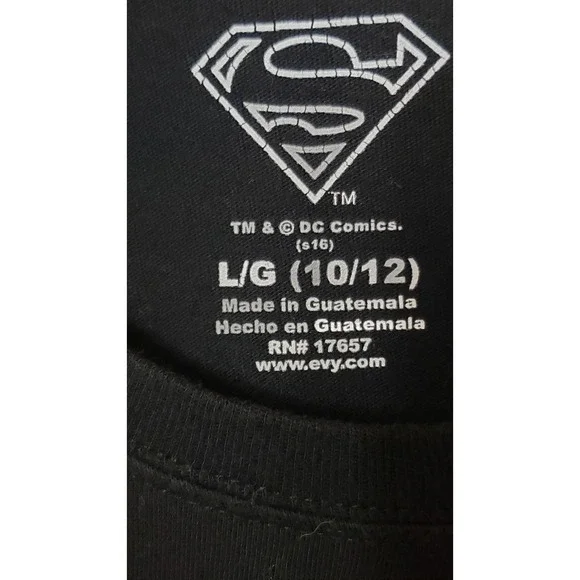 Kids Girls Black Superman Logo Pink Gold Graphic T Shirt Top Size 10 12 - Picture 5 of 10